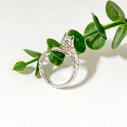 Cat Adjustable Open Ring