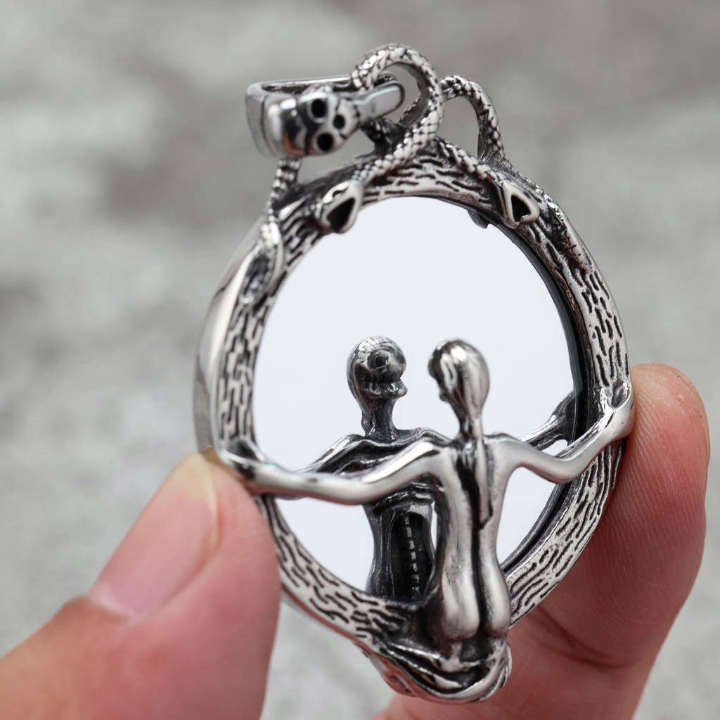 Scrying Glass Mirror Necklace
