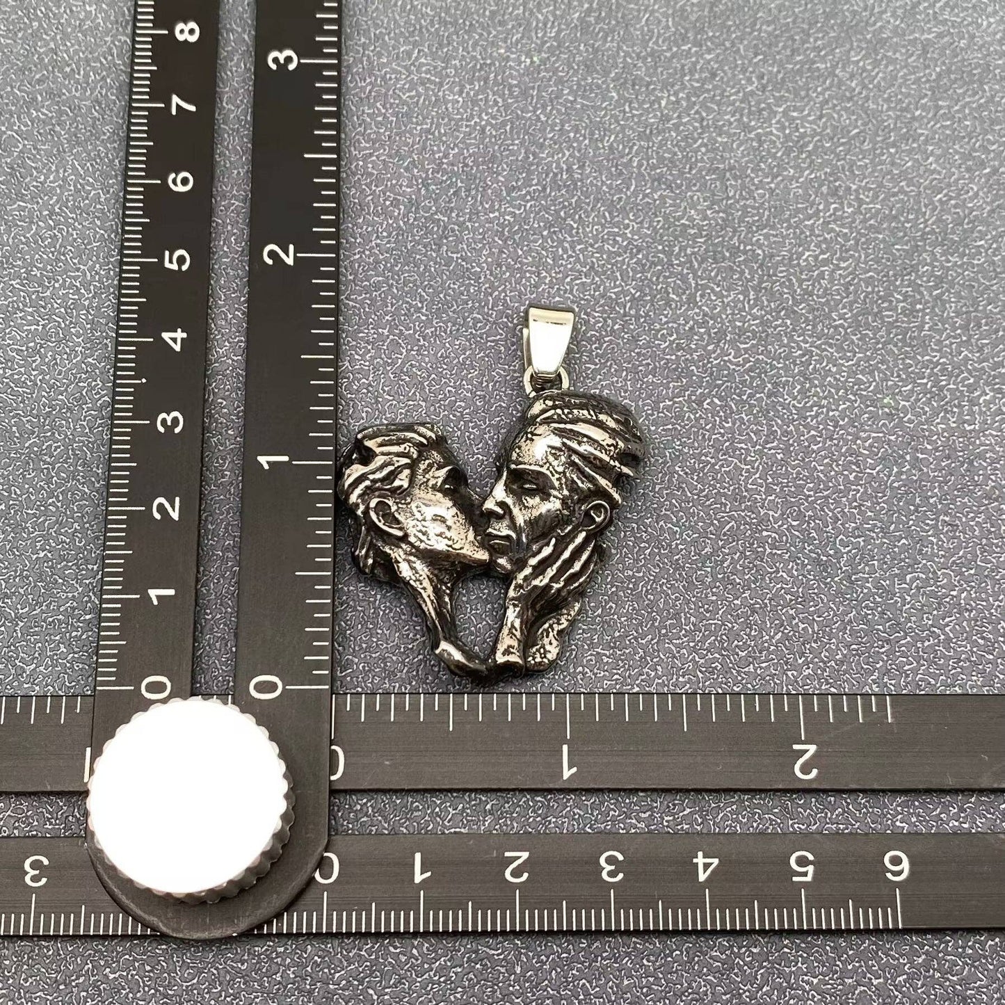 Stainless Steel Eternal Love Craft Pendant on Chain