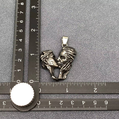 Stainless Steel Eternal Love Craft Pendant on Chain