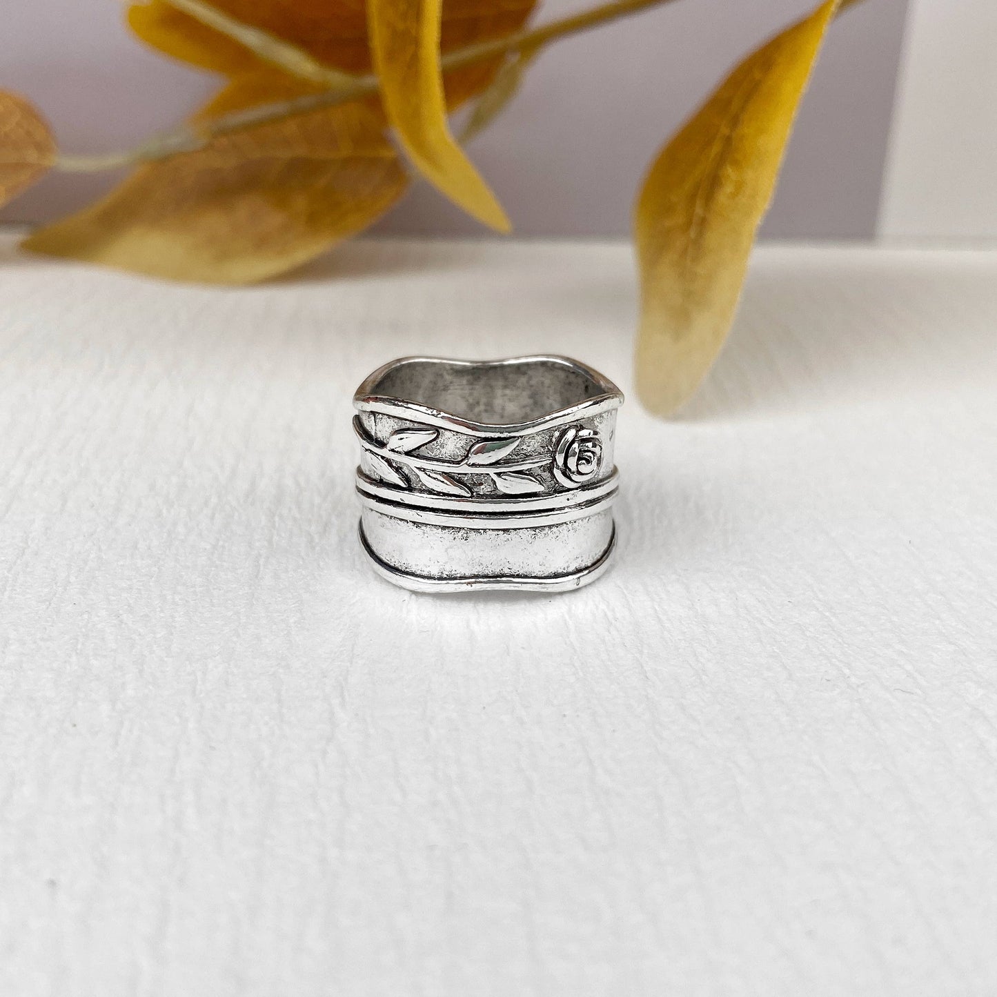 Wide Rosette Ring