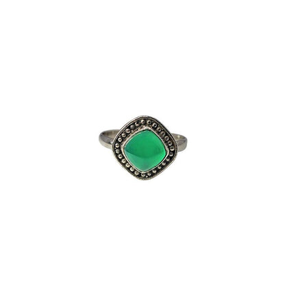 Green Onyx Sterling Silver Ring