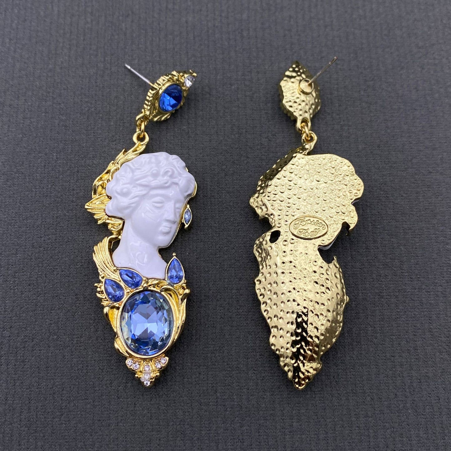 Vintage Art Statue Head Sculpture Earrings