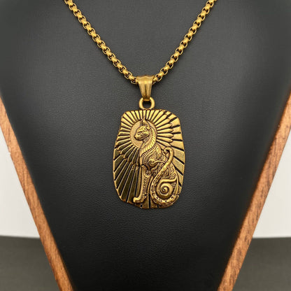 Bastet Goddess Stainless Steel Necklace on Chain