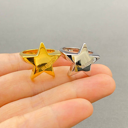 BLESSING Star 18K Gold Plated Stainless Steel Ring