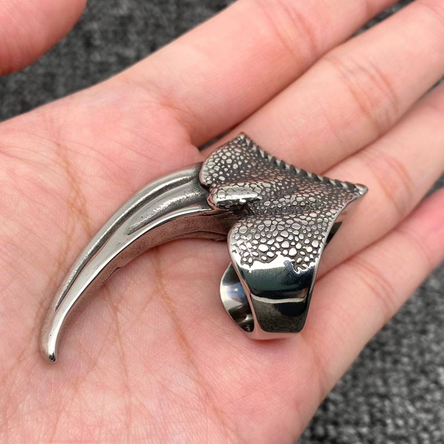Claw Stainless Steel Big Ring
