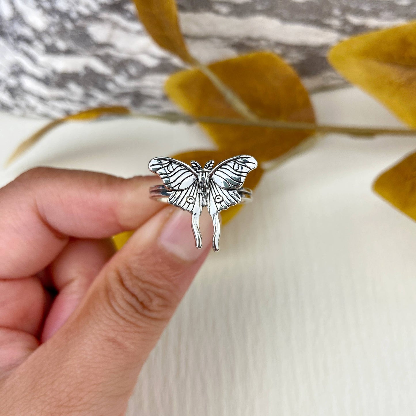 Luna Moth Ring