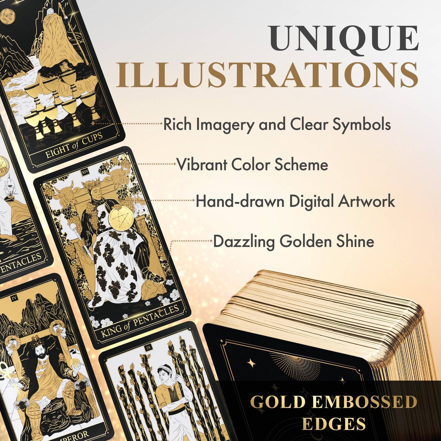 Wyspell Classic Tarot Cards ☆ Gold Edition RWS