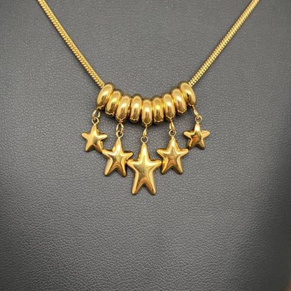 Star Charm 18K Gold Plated & Stainless Steel Necklace
