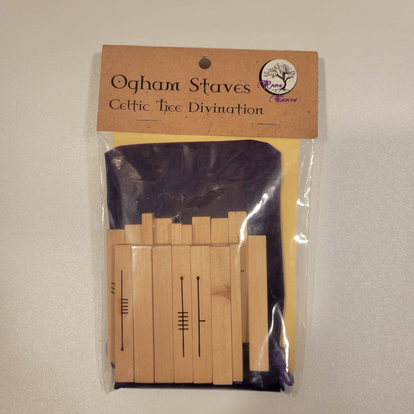 Cherry Celtic Ogham Staves- Engraved Wood