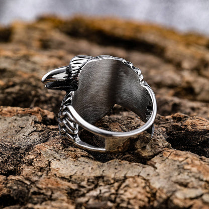 Double Raven Head Ring