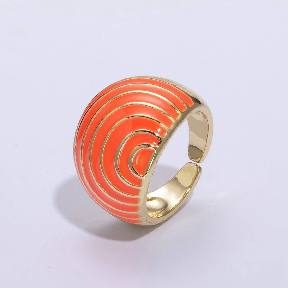 🌈 PRIDE Enamel Rainbow Dome Ring