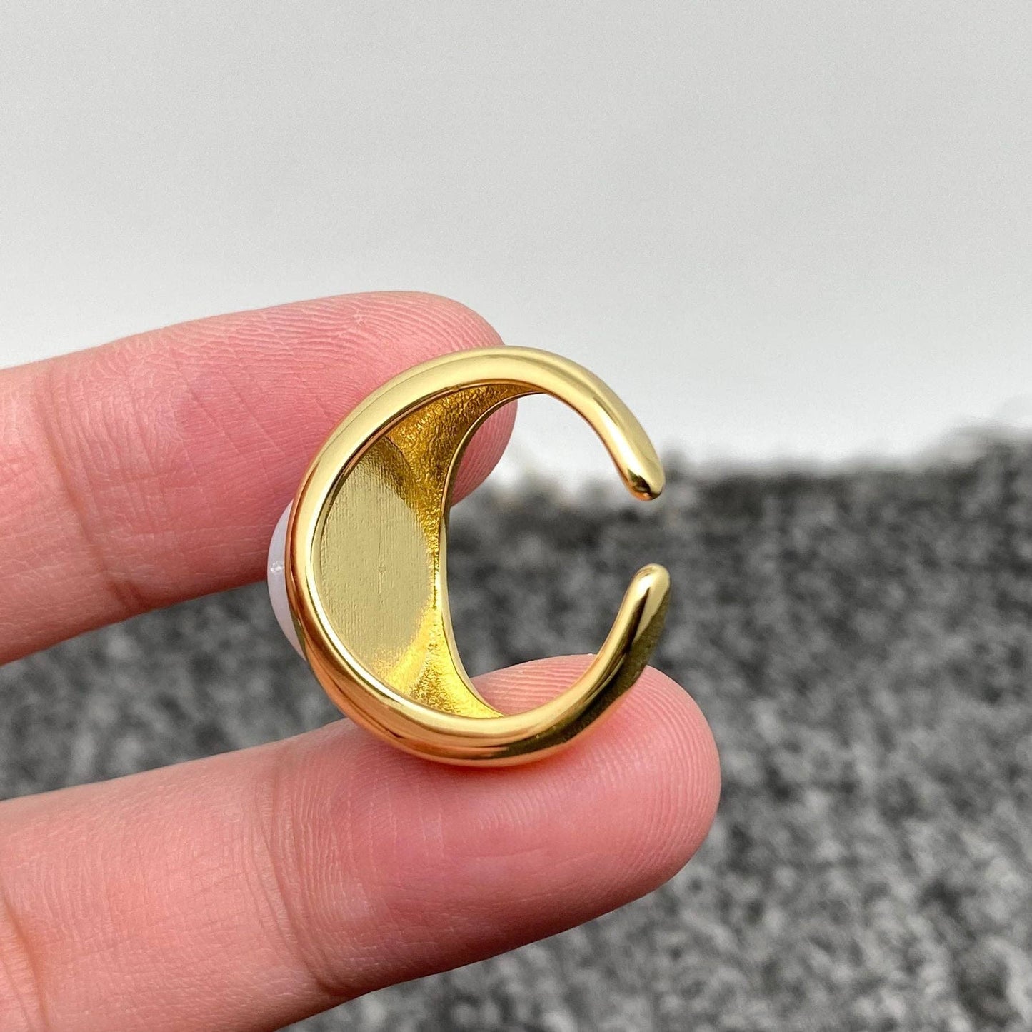 Brown Evil Eye 👁 Gold Plated Ring