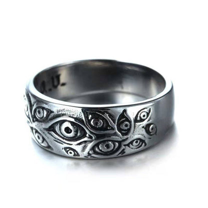 Gothic Evil Eye Demon Band ☆ Hypoallergenic Stainless Steel