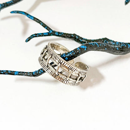 Stitches Adjustable Ring