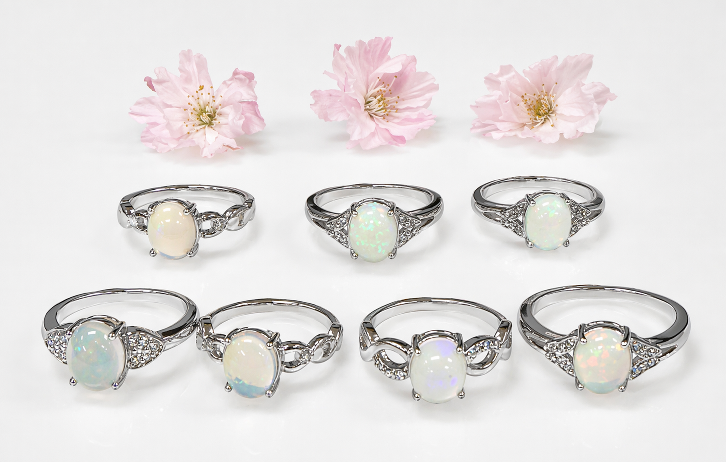Natural Opal Stainless Steel Ring