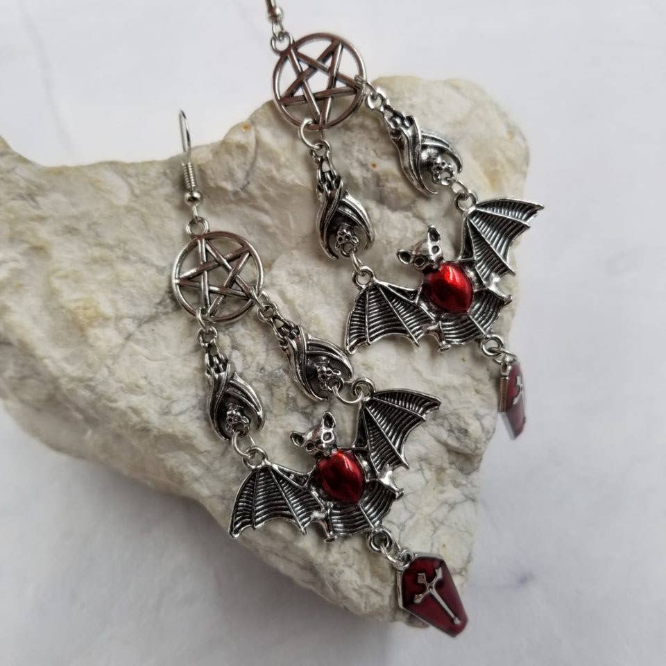Bat & Coffin Earrings