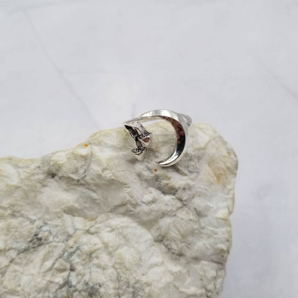 Moon and Mushroom Adjustable Ring