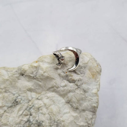 Moon and Mushroom Adjustable Ring