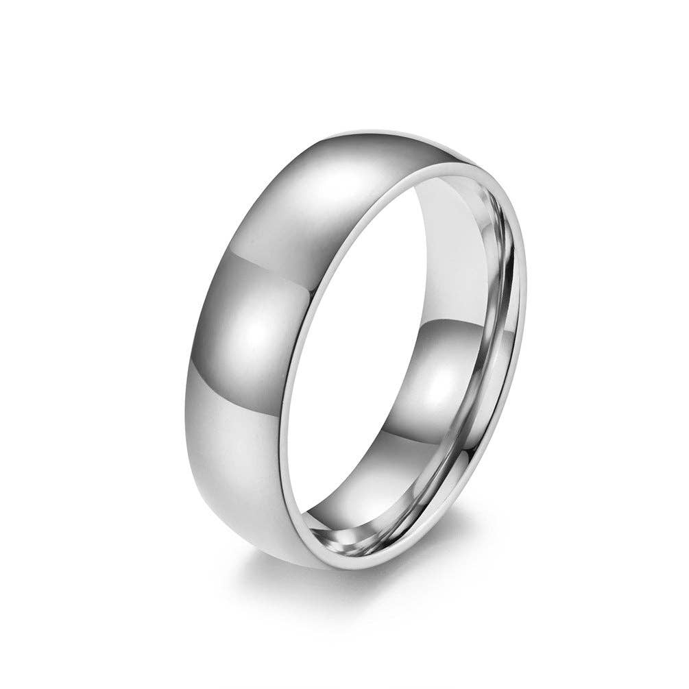 Simple Glossy Stainless Steel Ring