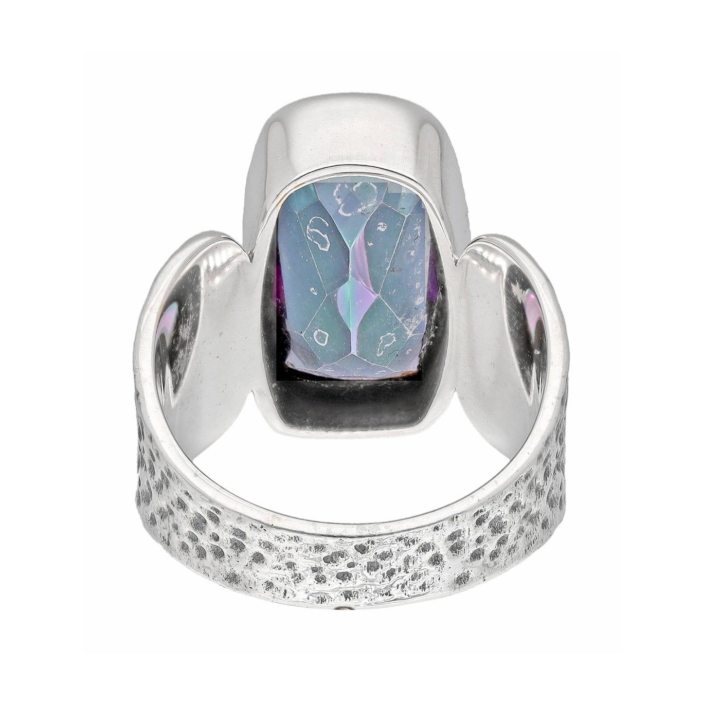 925 Sterling Silver Regular Mystic Quartz Bohemian Ring