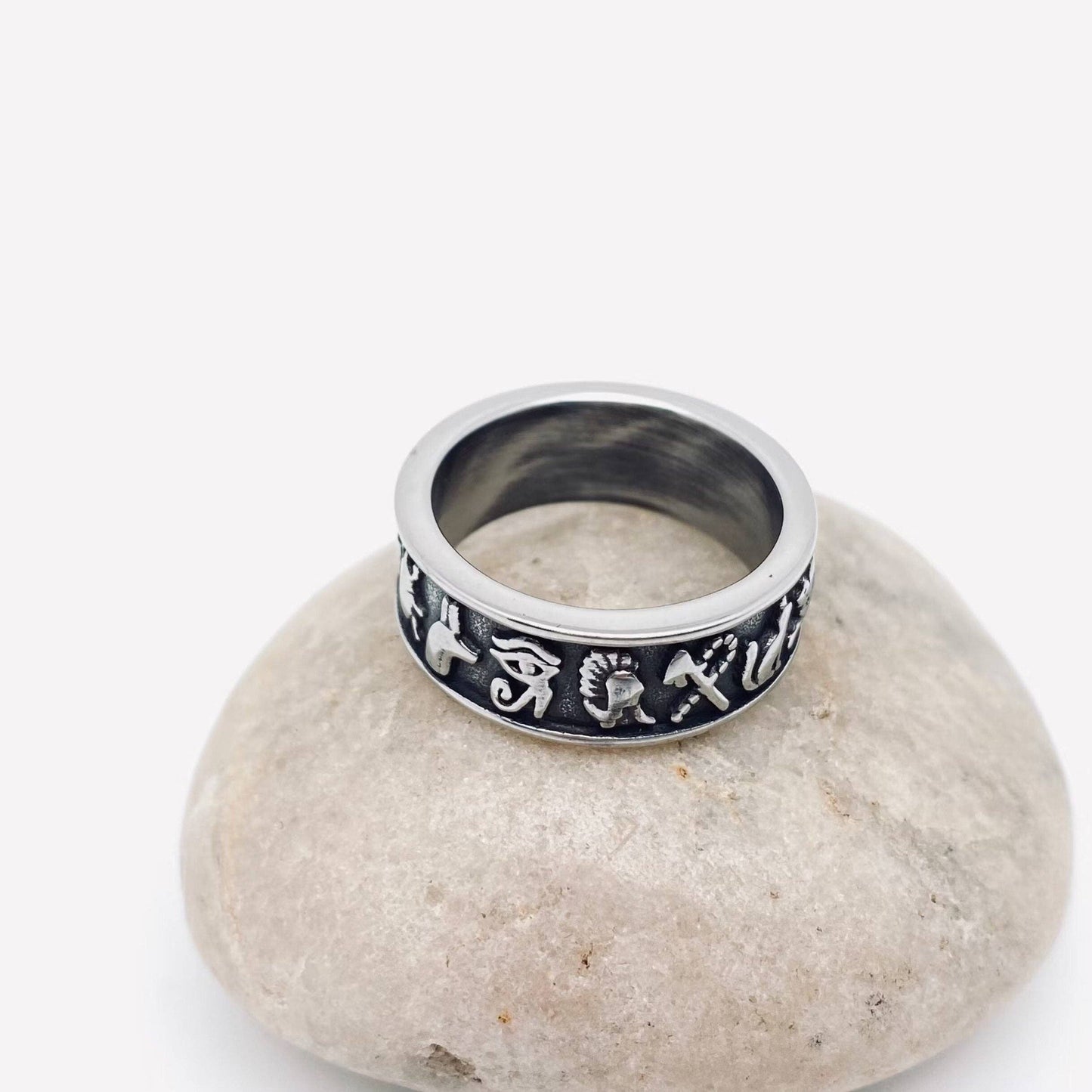Egyptian Symbol Stainless Steel Ring