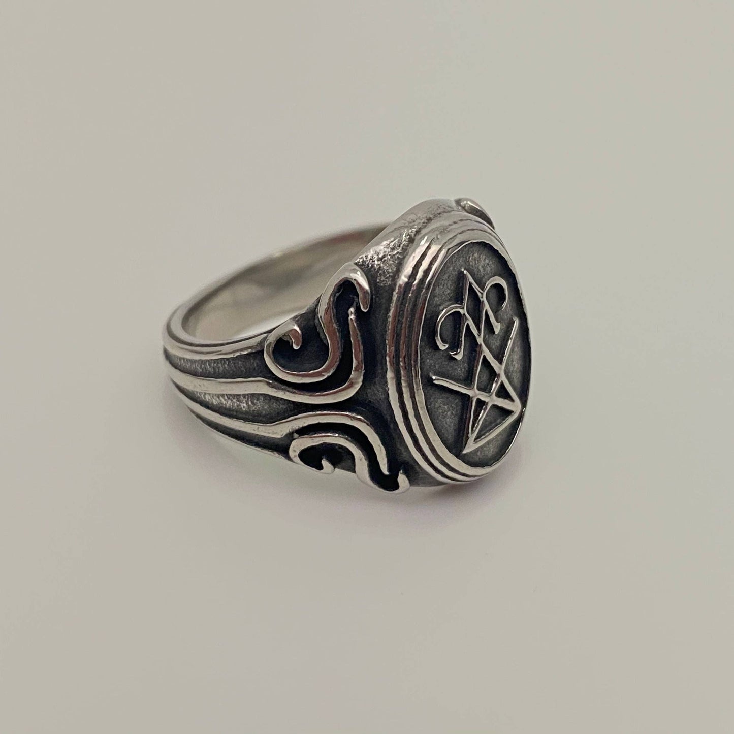 Stainless Steel Lucifer Sigil Ring