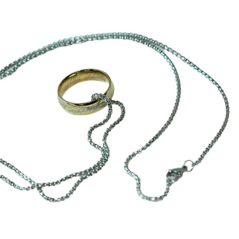 Lord of the Rings Pendant Ring with Chain Necklace