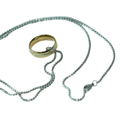 Lord of the Rings Pendant Ring with Chain Necklace