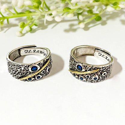 Starry Sky Wide Adjustable Open Ring