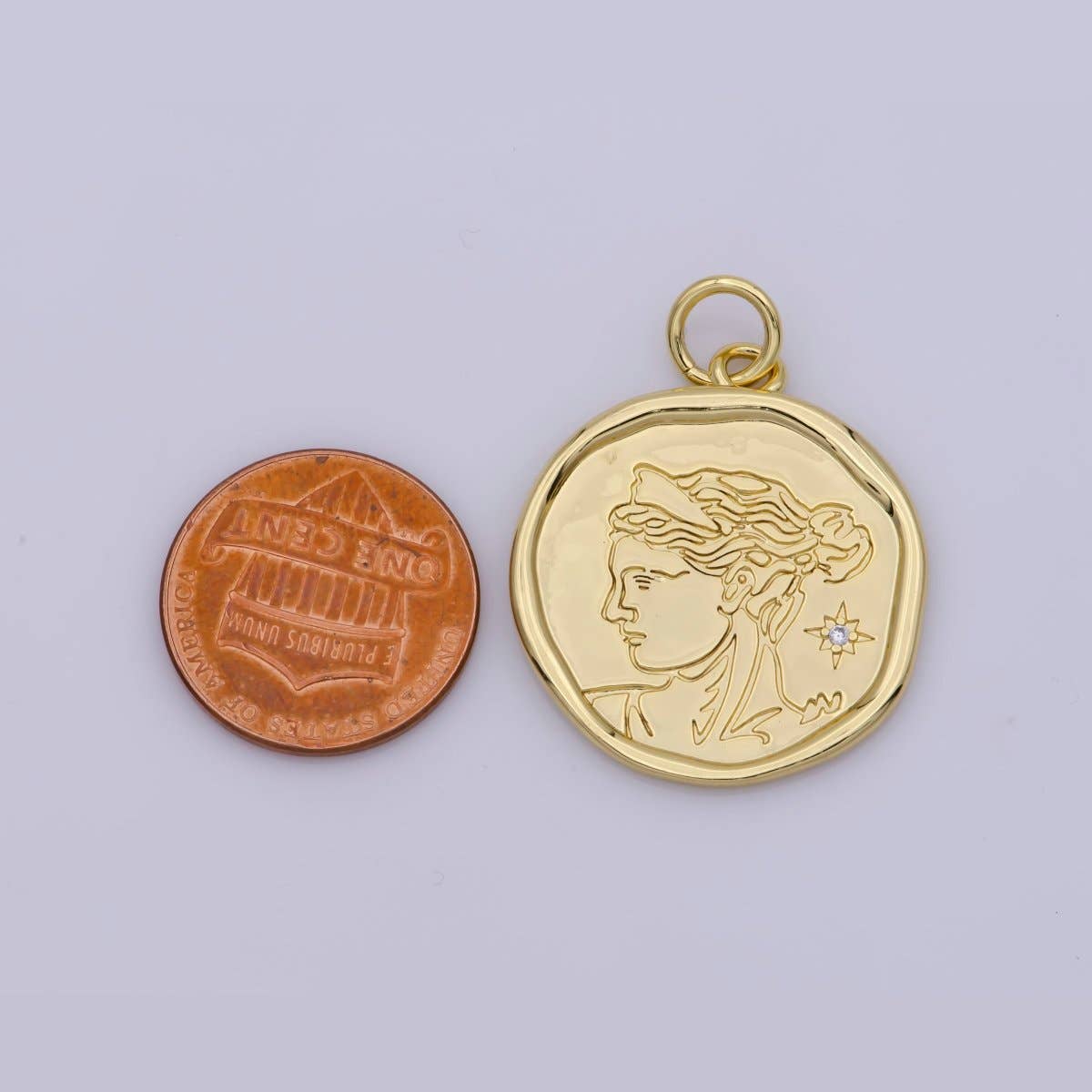 24K Gold Filled Goddess ☆ Artemis of Hunt - Nature, Childbirth and Chastity Pendant on Chain