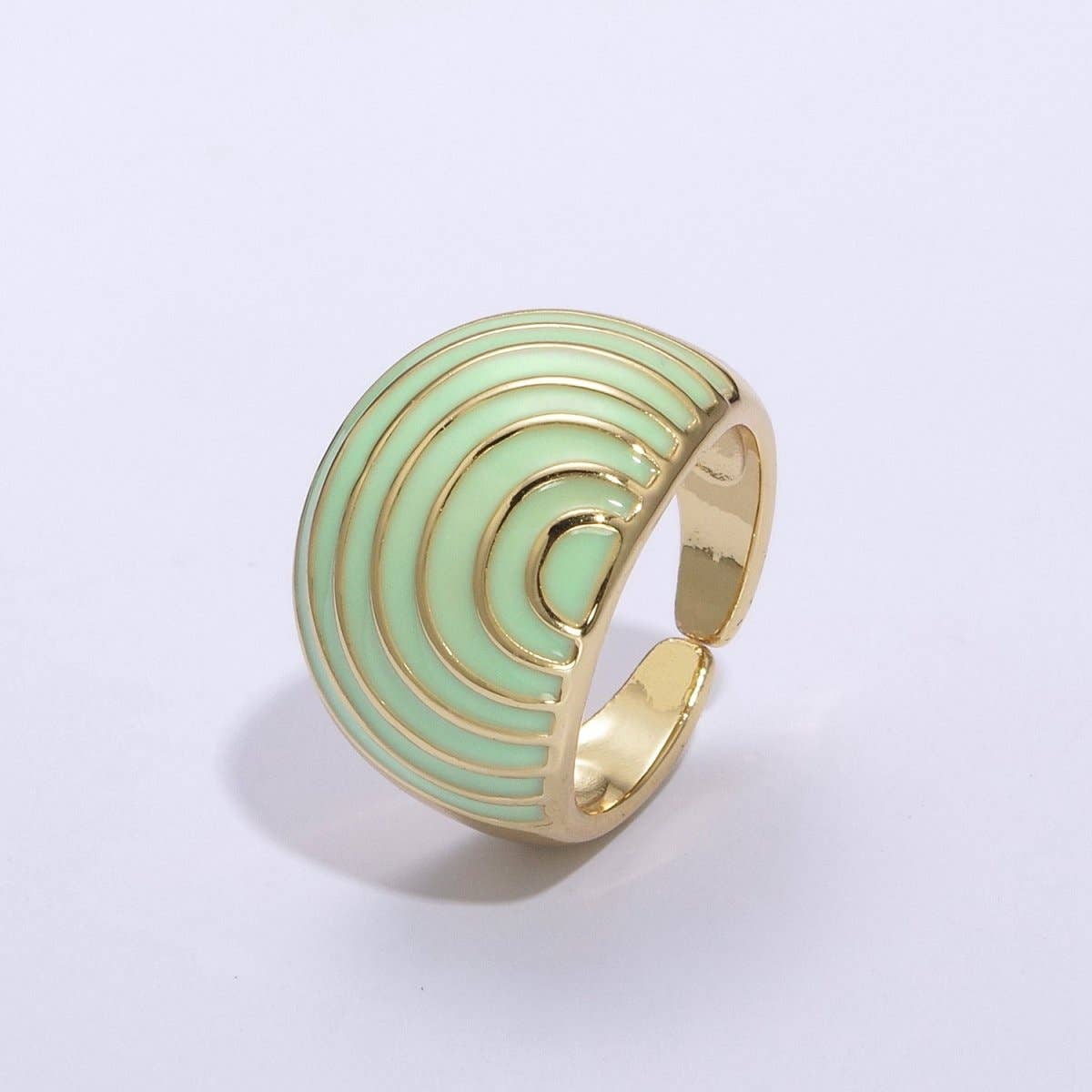 🌈 PRIDE Enamel Rainbow Dome Ring