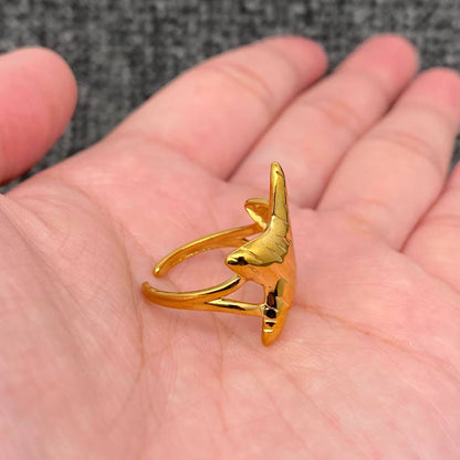 18K Gold Plated Stainless Steel Star Ring