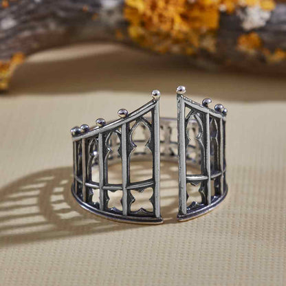 Bronze Adjustable Gothic Gate Ring