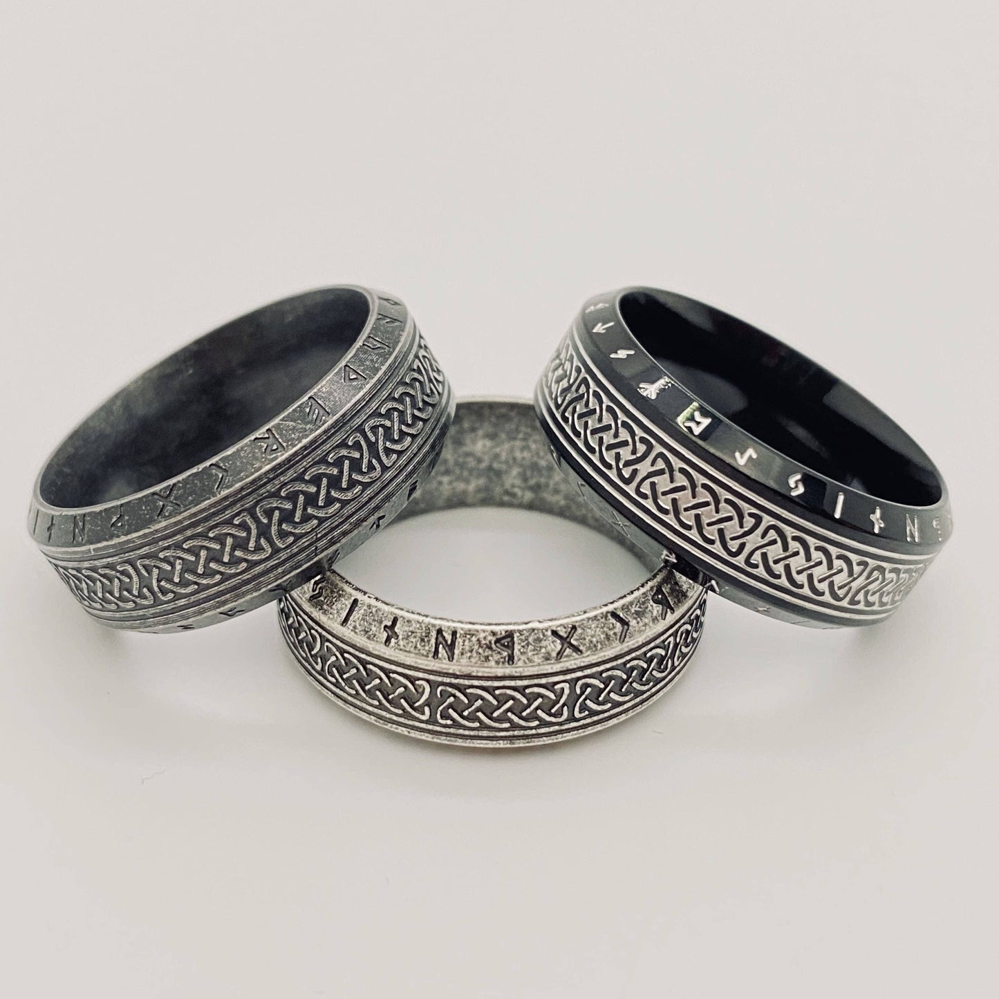 Viking Rune Celtic Knot Titanium Steel Ring
