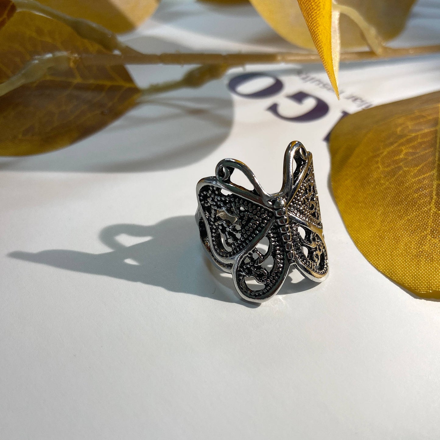 Oversize Butterfly Ring