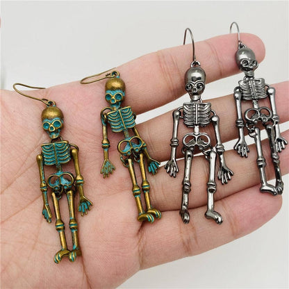 Dancing Skeleton Jointed Dangle Earrings