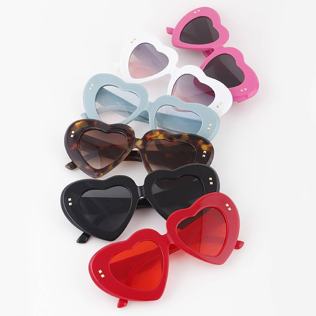 Bolted Heart Frame Sunglasses