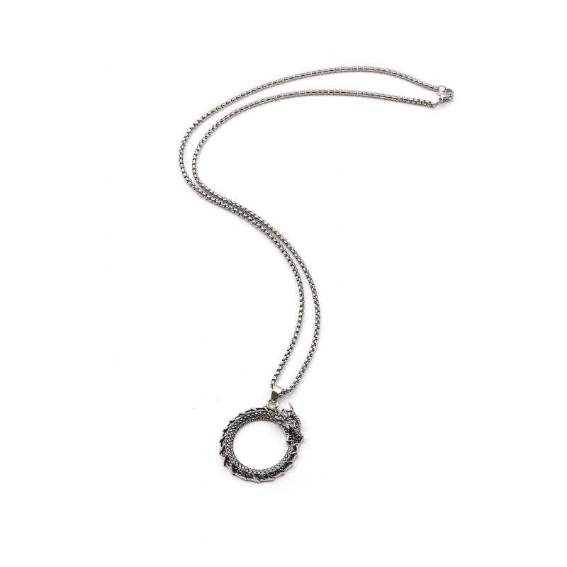 Viking Dragon Pendant Necklace