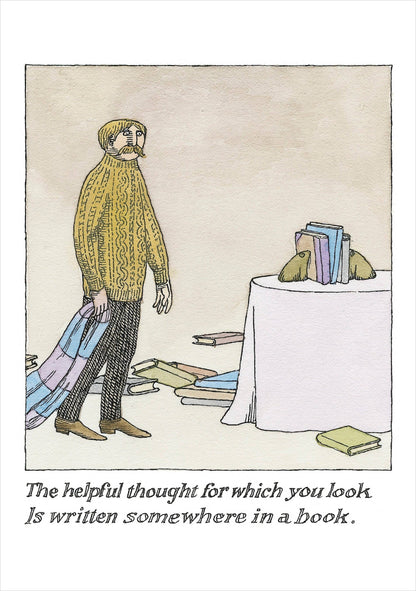 Edward Gorey: Verse Advice Notecard: Book