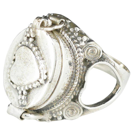Heart Sterling Silver Poison Ring