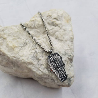 Opening Coffin With Skeleton Necklace