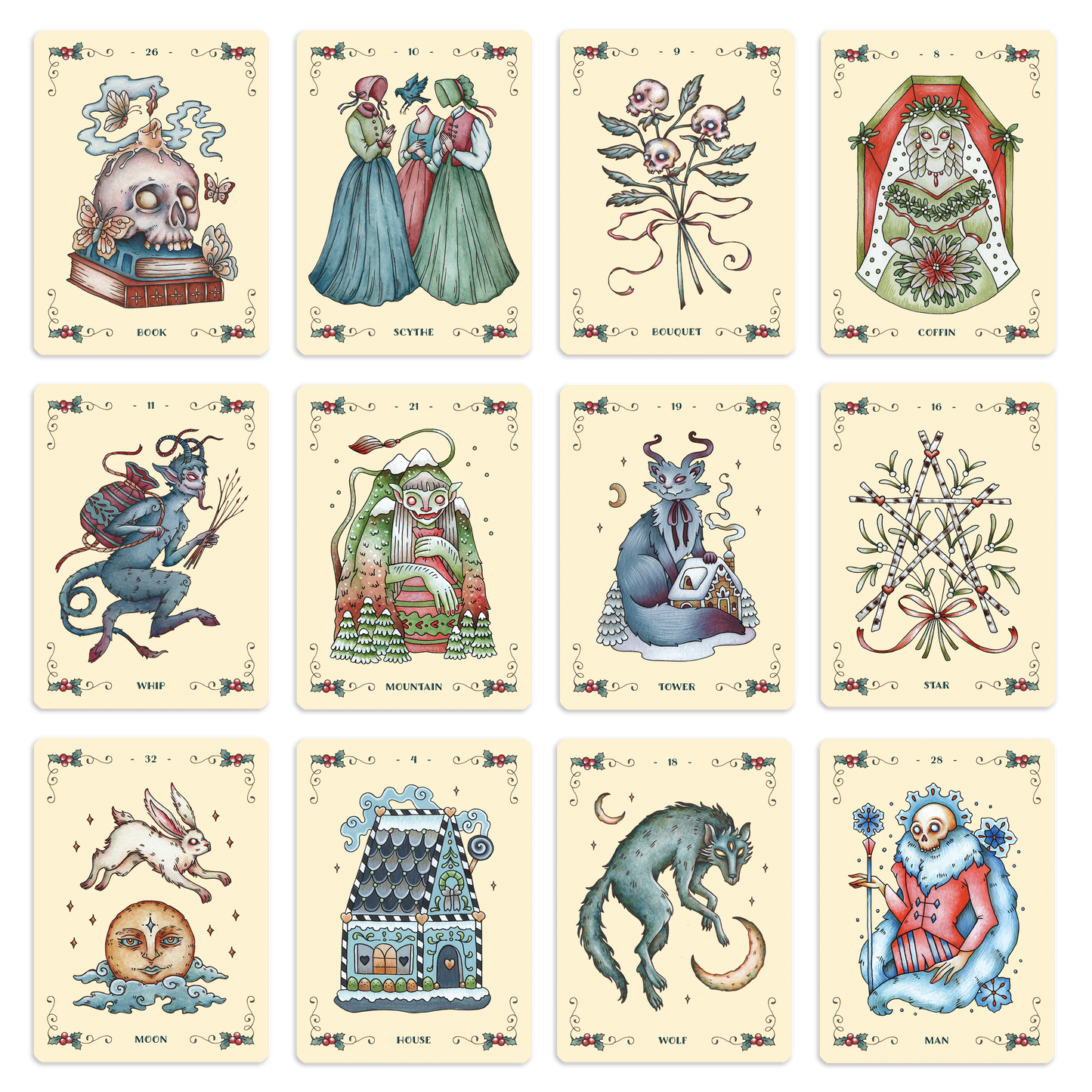 Yuletide Tales Lenormand - Deluxe Ed - Christmas Oracle Deck