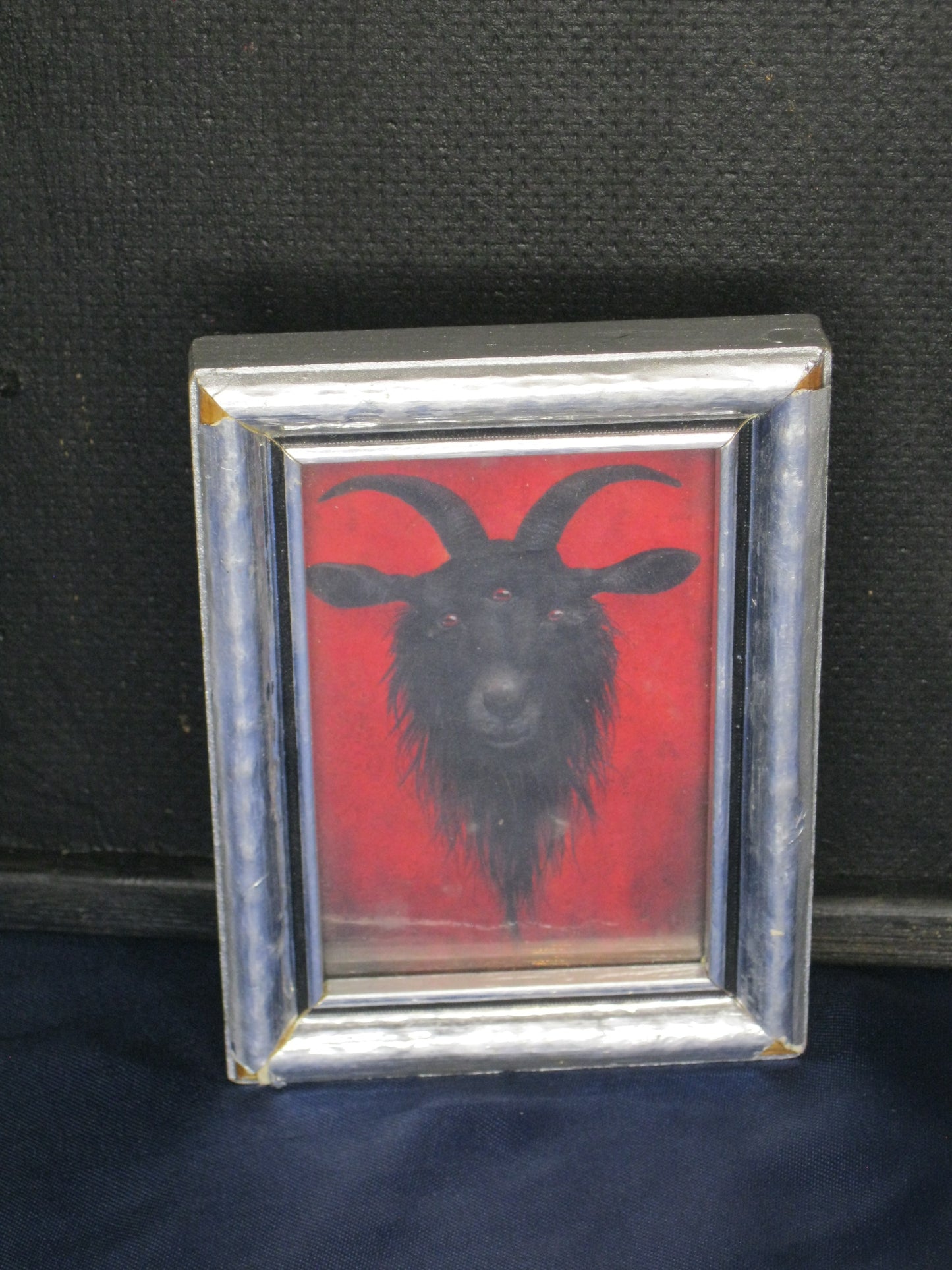 Mini Silver Framed Mallory Hart Art Black Phillip