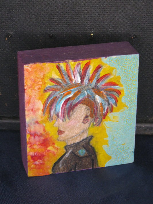 Punk Rock Girl Mini Painting