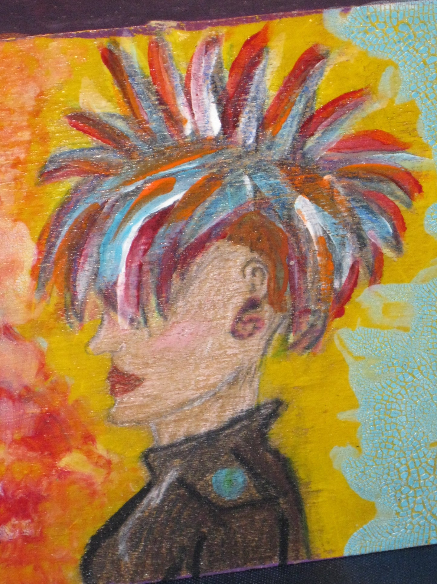 Punk Rock Girl Mini Painting