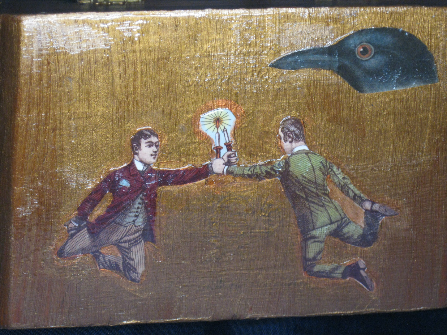 Tarot Trinket Box - Wooden Bronze Hand-Painted Victorian Dandies