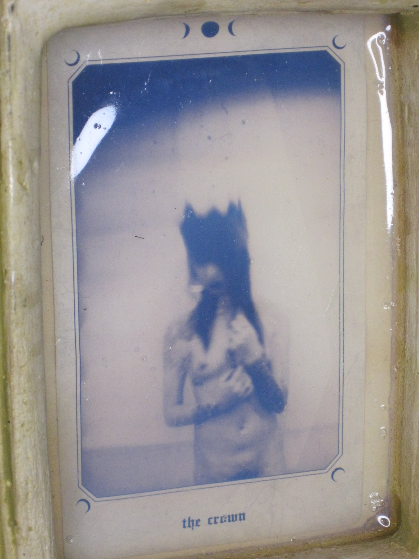 Stone Frame Three Black Moons Framed Oracle Card