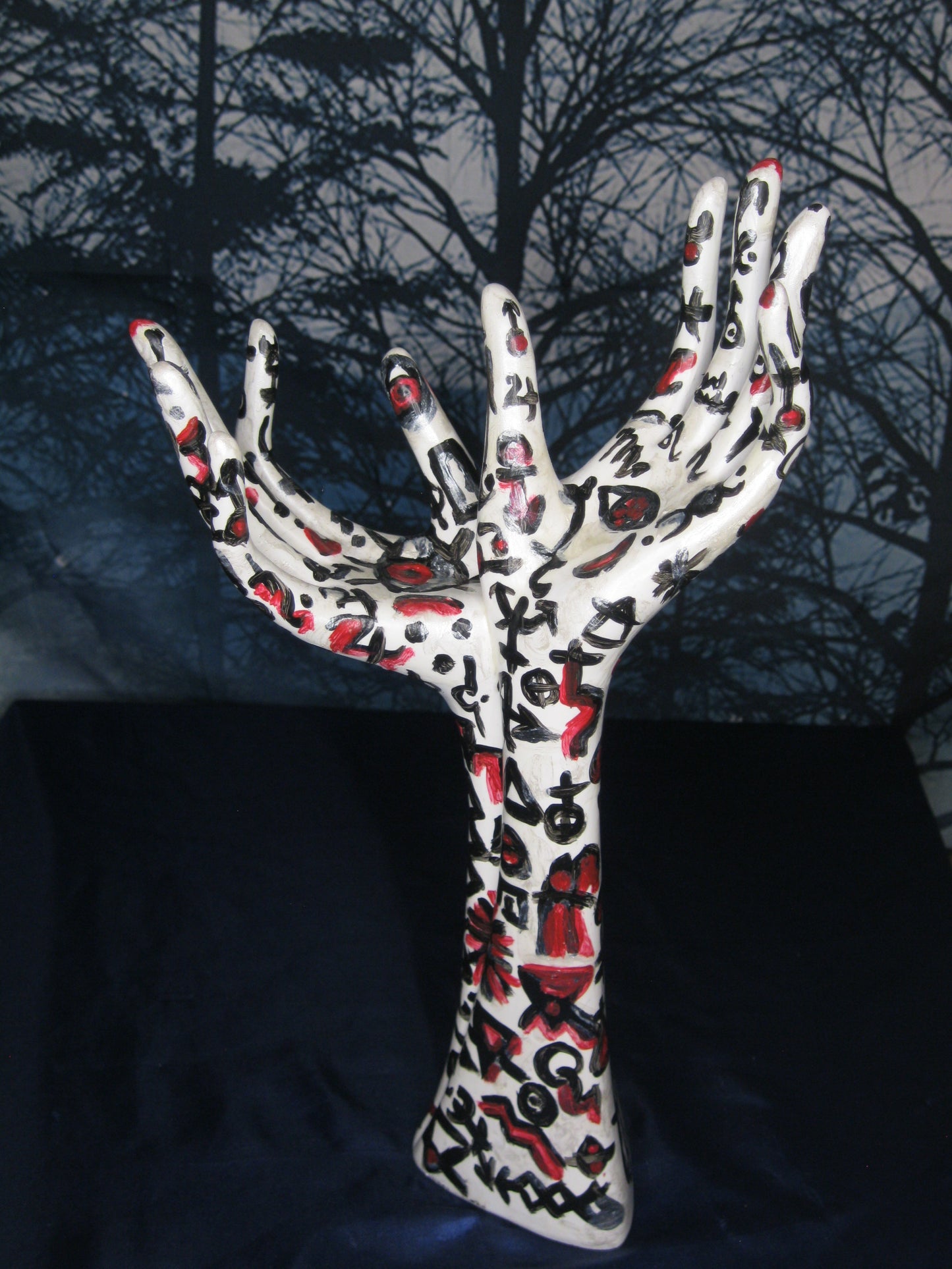 Metaphysical Hands Statuette Handpainted