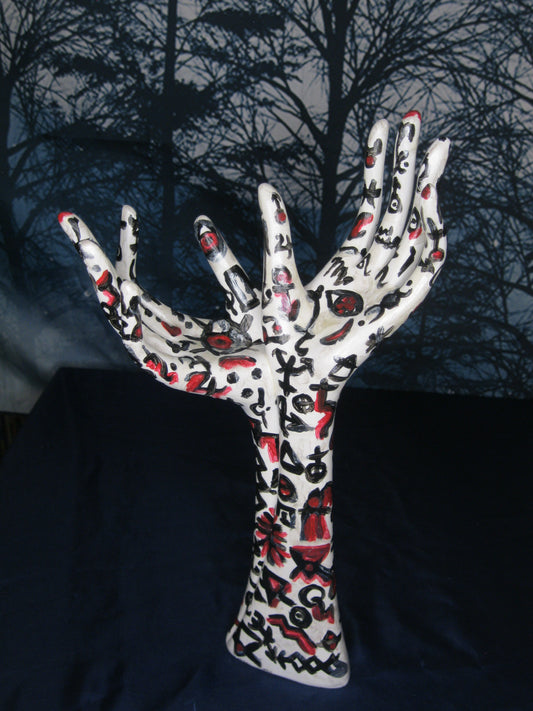 Metaphysical Hands Statuette Handpainted